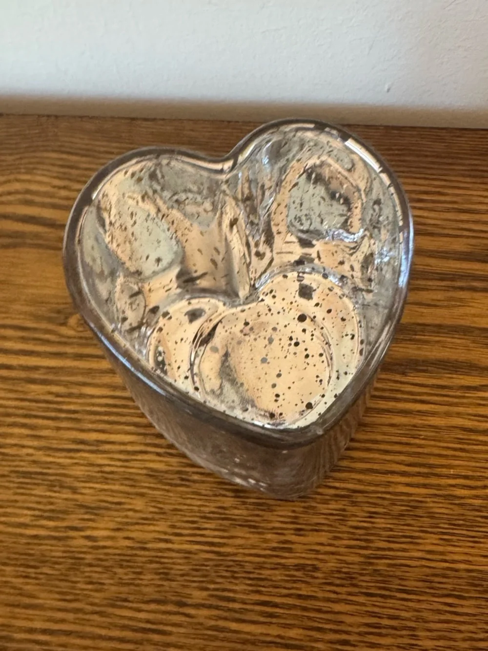 PartyLite "Warm Hearts" Retired Silver Mercury Glass Heart Tealight Holder - EUC - Picture 3 of 8